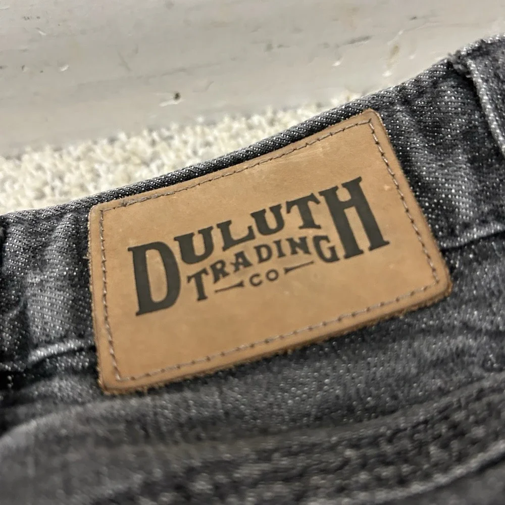 Duluth Trading Flex Ballroom Jeans Men's 44X30 Black Denim‎ Relaxed Fit Outdoor